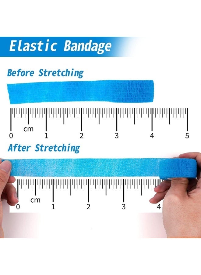 CLENEA 24 Pack 2.5 cm X 4.5 m Self Adhesive Bandages Wrap, Breathable Self Adherent Wrap for Pets, Non Woven First Aid Tape, Elastic Self Adhesive Tape, Athletic Tape for Sports, Wrist, Ankle (24 Colors) - Image 5